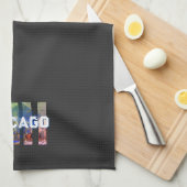 Chicago Geschirrtuch (Viertel Falte)