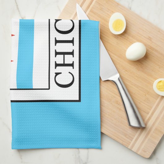 Chicago Geschirrtuch (Viertel Falte)