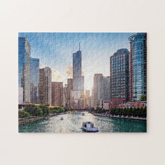 Chicago Getaways City Midwest Chicago Skyline P Puzzle (Horizontal)