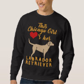 Chicago Girl Labrador Angepasst Scoop Sweatshirt (Vorderseite)
