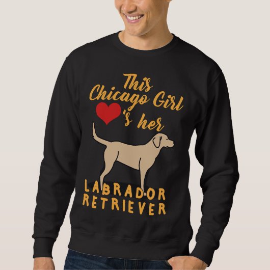 Chicago Girl Labrador Angepasst Scoop Sweatshirt (Vorderseite)