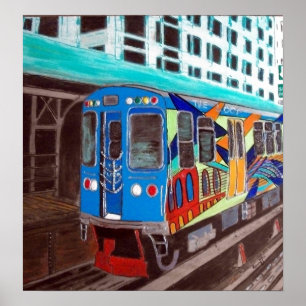 Chicago-Graffiti-EL-Zug Poster