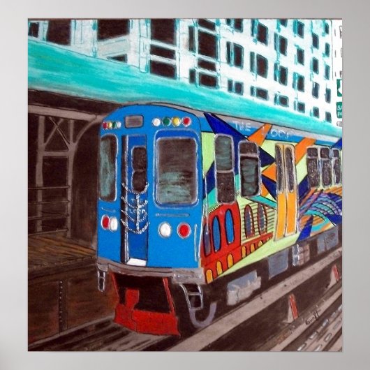 Chicago Grafitti El Train Poster (Vorne)