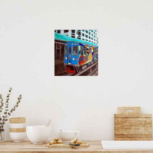 Chicago Grafitti El Train Poster (Küche)