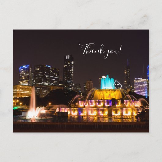 Chicago Grant Park Danke Postcard Postkarte (Vorderseite)