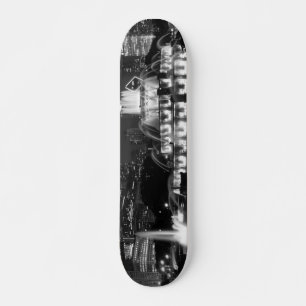 Chicago Grant Park Graustufen Skateboard