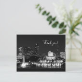 Chicago Grant Park Grayscale Danke, Postcard Postkarte (Stehend Vorderseite)