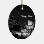 Chicago Grant Park Grayscale Ornament Souvenir (Rechts)