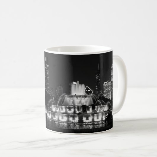 Chicago Grant Park Grayscale Tasse (VorderseiteRechts)
