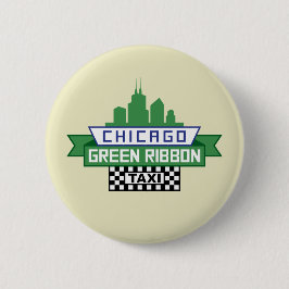 Chicago Green Ribbon Taxi Logo - Fan Art Button