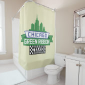 Chicago Green Ribbon Taxi Logo - Fan Art Duschvorhang (Beispiel)