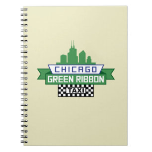 Chicago Green Ribbon Taxi Logo - Fan Art Notizblock