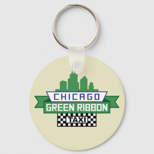 Chicago Green Ribbon Taxi Logo - Fan Art Schlüsselanhänger