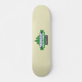 Chicago Green Ribbon Taxi Logo - Fan Art Skateboard