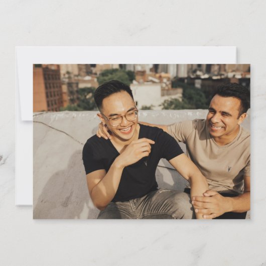 Chicago Grooms Save The Date (Rückseite)