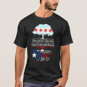 Chicago Groove mit Puerto Rico Roots Puerto Rico T-Shirt (Vorderseite)