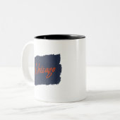 Chicago Handgeschriebene Typografie Coffee Tasse (Vorderseite Links)