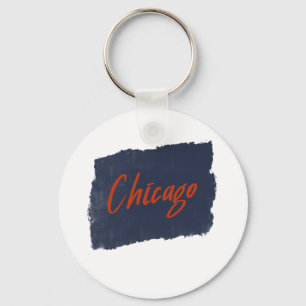 Chicago Handgeschriebene Typografie Schlüsselanhänger