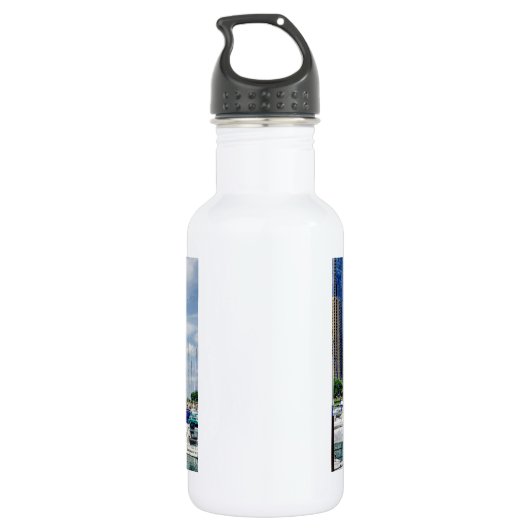 Chicago Harbor Edelstahlflasche (Rückseite)