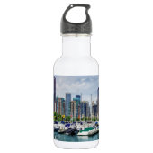 Chicago Harbor Edelstahlflasche (Vorderseite)