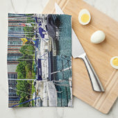 Chicago Harbor Geschirrtuch (Viertel Falte)