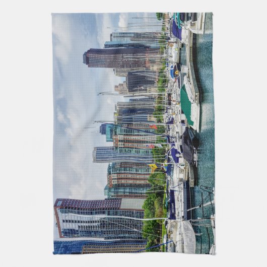 Chicago Harbor Geschirrtuch (Vertikal)