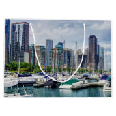 Chicago Harbor Große Geschenktüte (Rückseite)