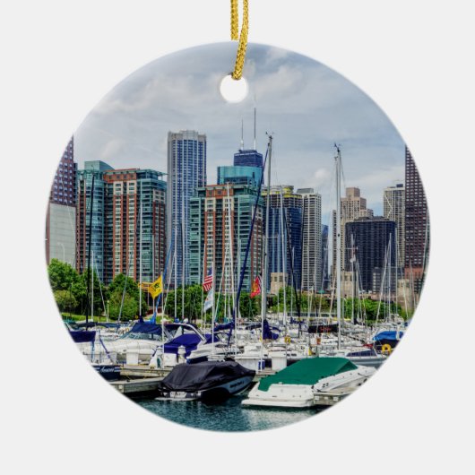 Chicago Harbor Keramik Ornament (Vorne)
