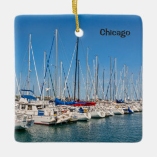 Chicago Harbor Marina, Lake Michigan, Keramikornament