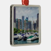 Chicago Harbor Ornament Aus Metall (Rechts)