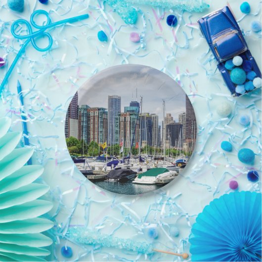 Chicago Harbor Pappteller (Party)