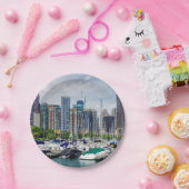 Chicago Harbor Pappteller (Party)