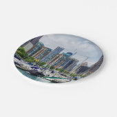 Chicago Harbor Pappteller (Schrägansicht)