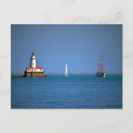 Chicago Harbor Postkarte (Vorderseite)