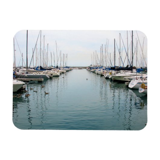 Chicago Harbor - Segelboot - Magnet (Horizontal)