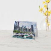 Chicago Harbour Greeting Card Karte (Gelbe Blume)