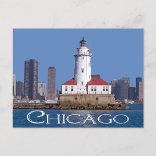 Chicago Harbour Lighthouse, Chicago Illinois USA Postkarte