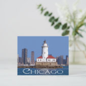 Chicago Harbour Lighthouse, Chicago Illinois USA Postkarte (Stehend Vorderseite)