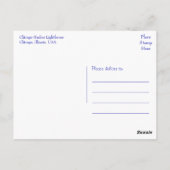 Chicago Harbour Lighthouse, Chicago Illinois USA Postkarte (Rückseite)