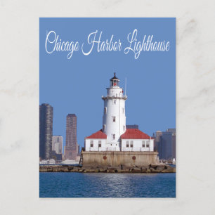 Chicago Harbour Lighthouse, Chicago Illinois USA Postkarte