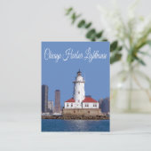 Chicago Harbour Lighthouse, Chicago Illinois USA Postkarte (Stehend Vorderseite)