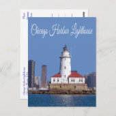 Chicago Harbour Lighthouse, Chicago Illinois USA Postkarte (Vorne/Hinten)