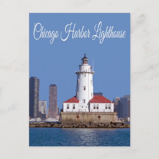 Chicago Harbour Lighthouse, Chicago Illinois USA Postkarte (Vorderseite)