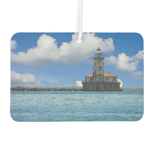Chicago Harbour Lighthouse Painterly Autolufterfrischer (Rückseite)