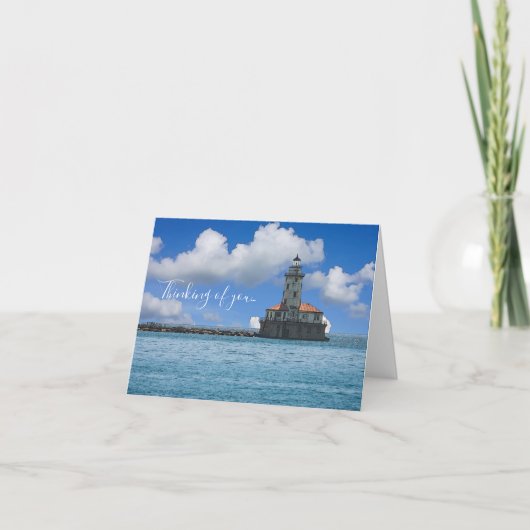 Chicago Harbour Lighthouse Painterly Card Karte (Vorderseite)