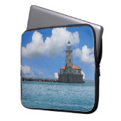 Chicago Harbour Lighthouse Painterly Laptopschutzhülle (Vorderseite Links)