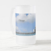 Chicago Harbour Lighthouse Painterly Mattierte Tas Mattglas Bierglas (Vorderseite Links)