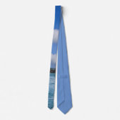 Chicago Harbour Lighthouse Painterly Neck Tie Krawatte (Rückseite)