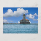 Chicago Harbour Lighthouse Painterly Postkarte (Vorderseite)