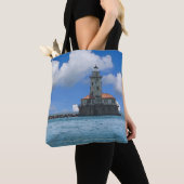 Chicago Harbour Lighthouse Painterly Tote Bag Tasche (Von Nahem)